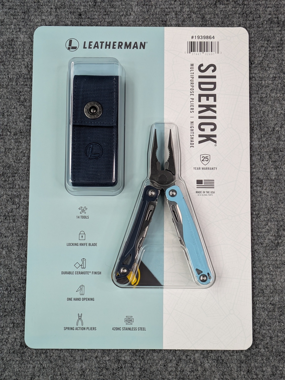 Leatherman Sidekick Multi-Tool in Limited Edition Nightshade Blue - Brand New